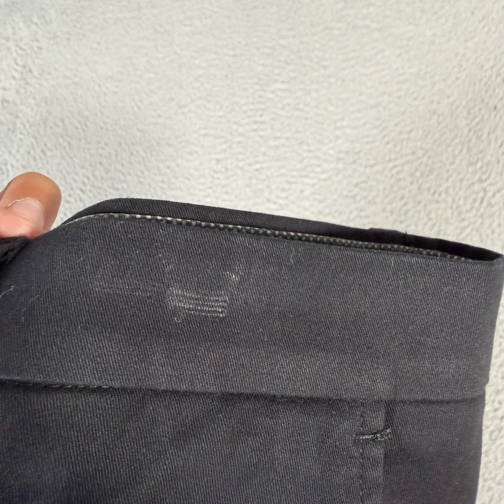 Haggar Pants Mens 36x29 Black Slim Fit Flat Front Casual Slacks Trousers Stretch